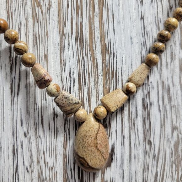 Picture Jasper Beaded Tribal Necklace - Picture 7 of 14